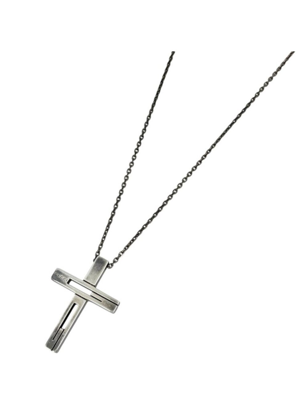 Gucci Necklace G Cross Pendant 925 Sterling Silver